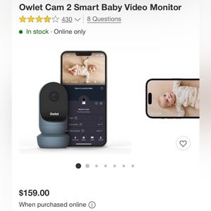 Owlet Cam 2 Smart Baby Video Monitor (new in packaging)